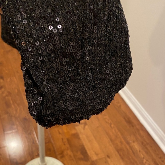 Fashion Nova Black Sequin Long Sleeve Dress - Picture 5 of 6